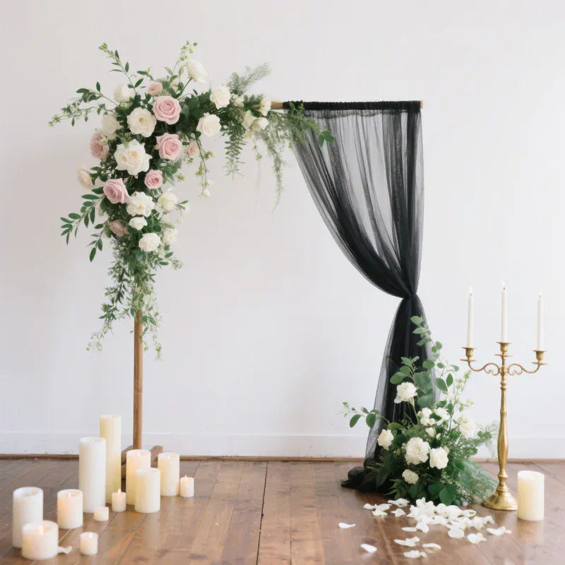 5 ft x 10 ft Wedding Arch Drape Backdrop Curtain Panel with Rod Pocket