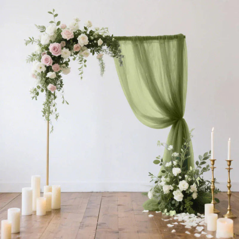 5 ft x 10 ft Wedding Arch Drape Backdrop Curtain Panel with Rod Pocket