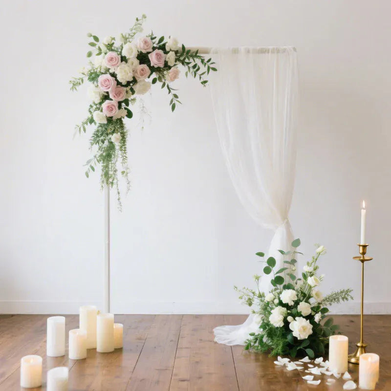 5 ft x 10 ft Wedding Arch Drape Backdrop Curtain Panel with Rod Pocket