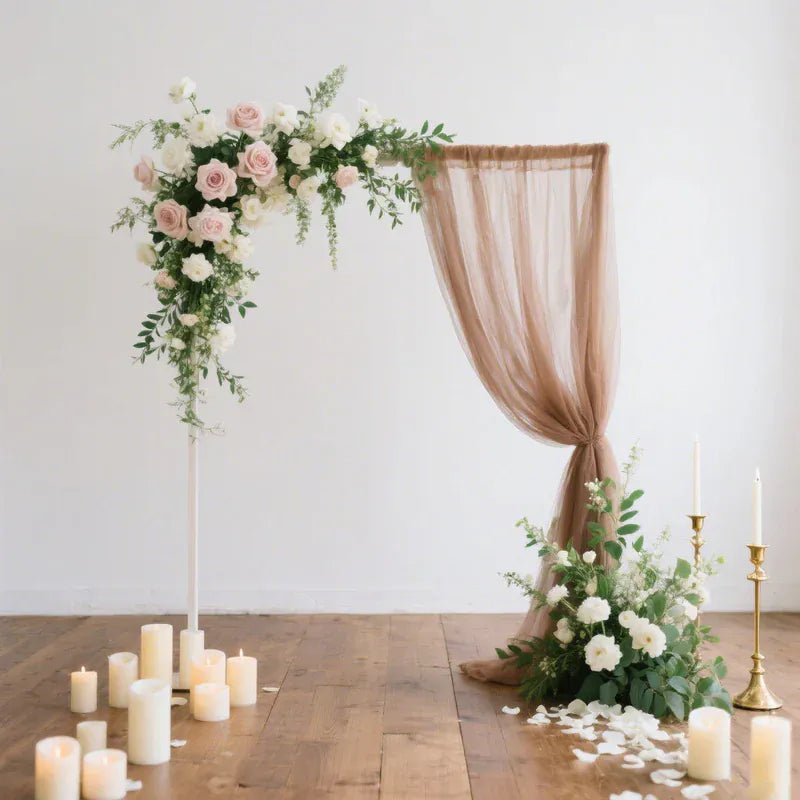 5 ft x 10 ft Wedding Arch Drape Backdrop Curtain Panel with Rod Pocket