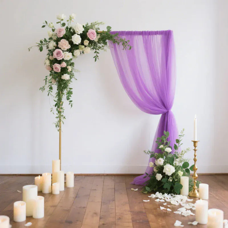 5 ft x 10 ft Wedding Arch Drape Backdrop Curtain Panel with Rod Pocket