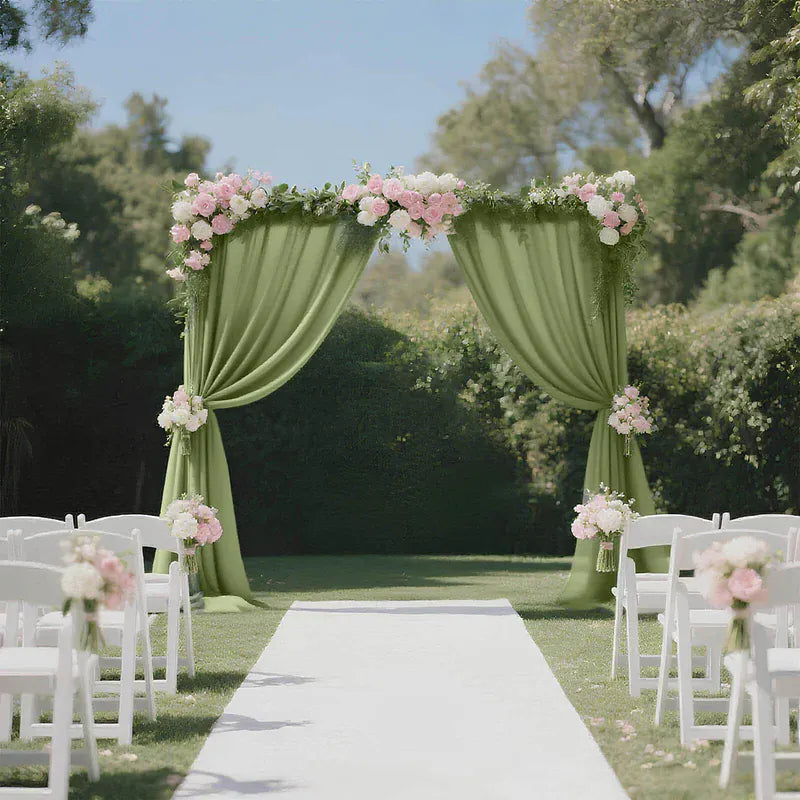 5 ft x 10 ft Wedding Arch Drape Backdrop Curtain Panel with Rod Pocket