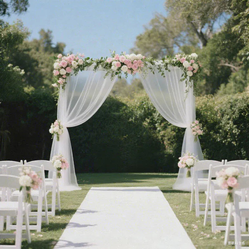 5 ft x 10 ft Wedding Arch Drape Backdrop Curtain Panel with Rod Pocket