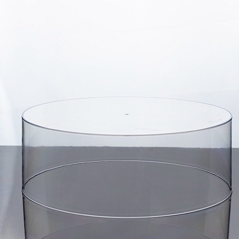 Clear Round Acrylic Cake Stand Display Box Pedestal Riser
