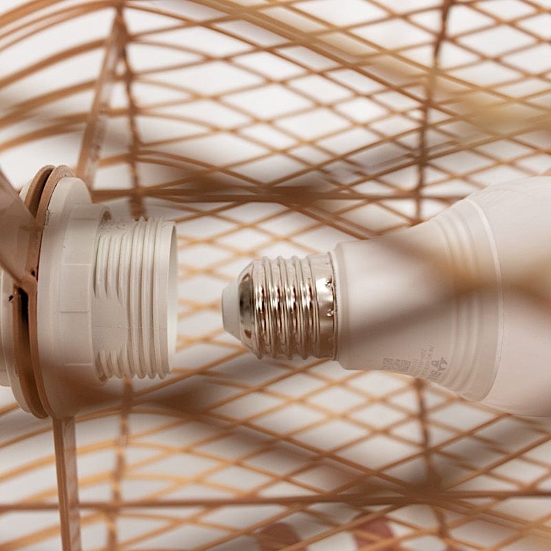 3 Natural Woven Rattan Wicker Display Stands Floor Lamp Shades