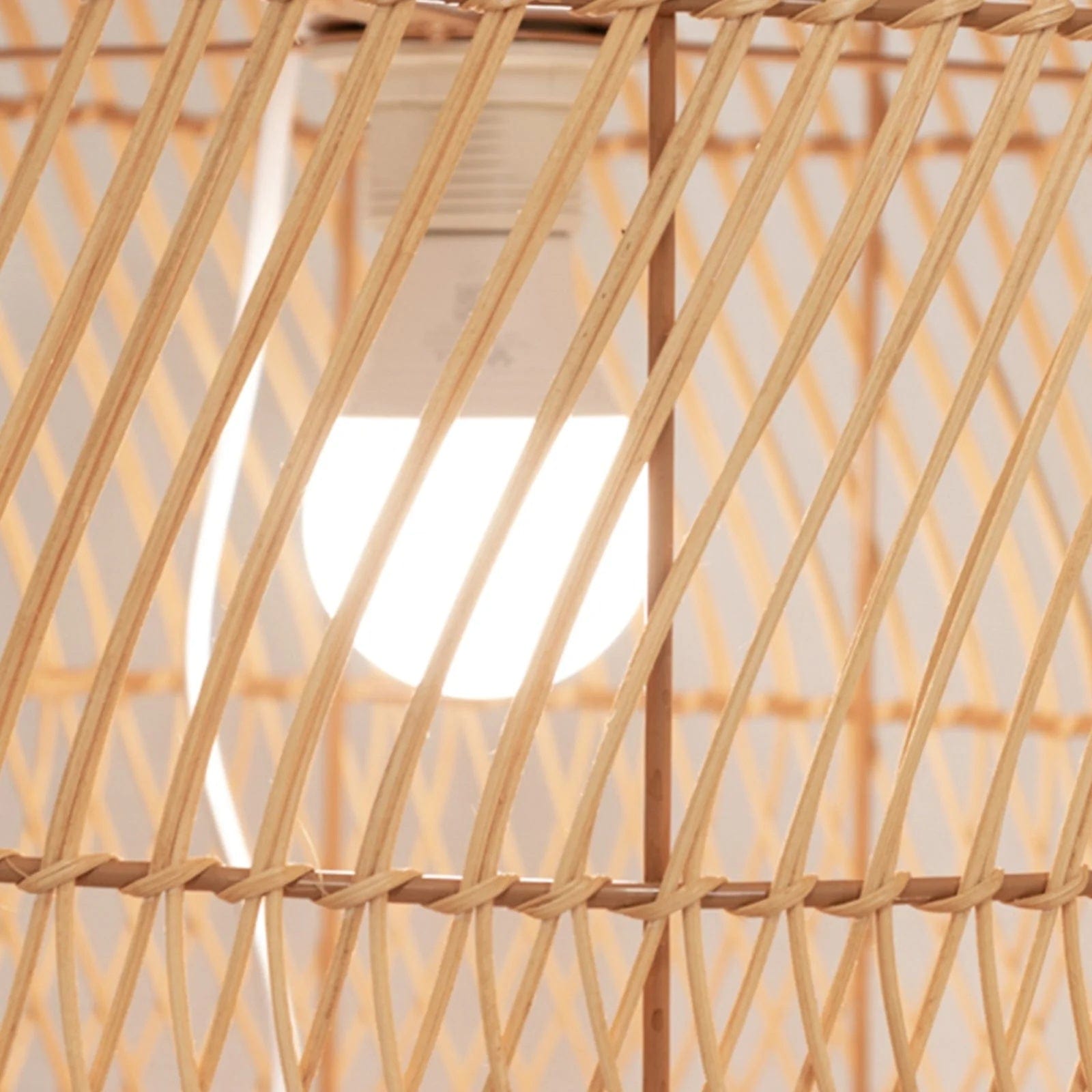 3 Natural Woven Rattan Wicker Display Stands Floor Lamp Shades