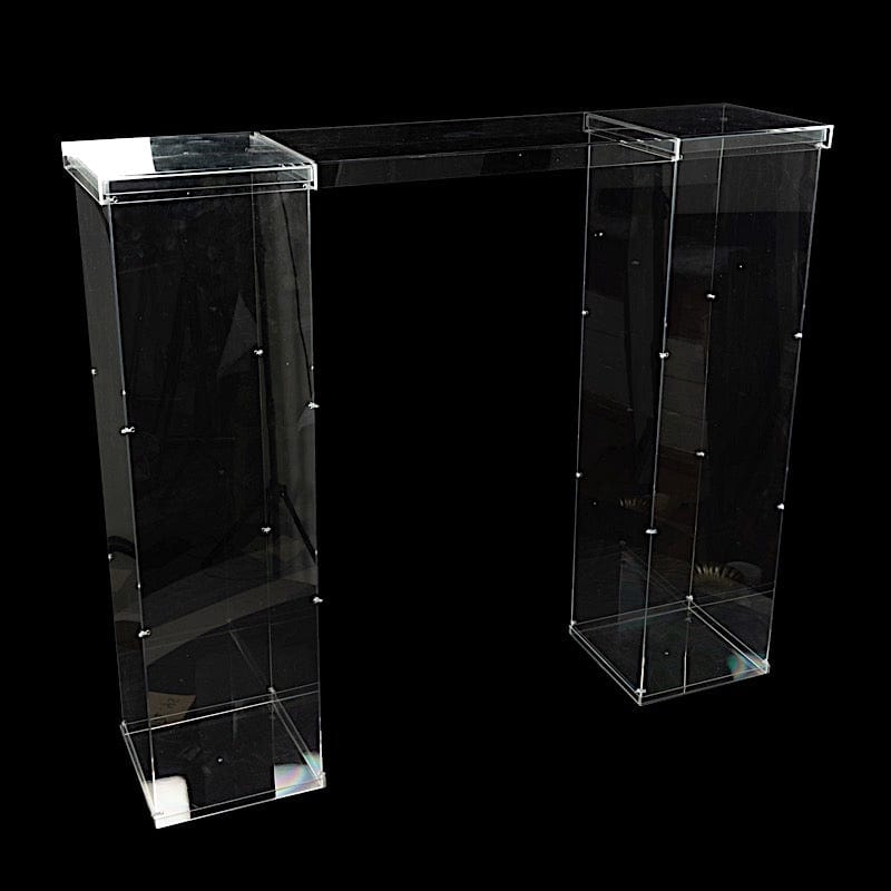 46x12 in Clear Plexiglass Connector Plate for Rectangular Pedestal Stands
