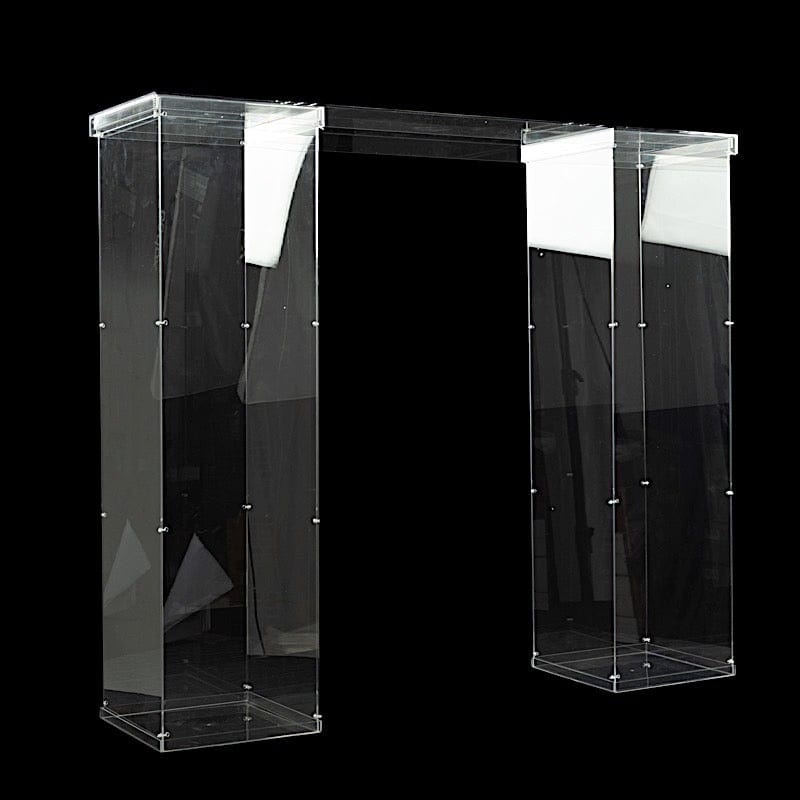 46x12 in Clear Plexiglass Connector Plate for Rectangular Pedestal Stands