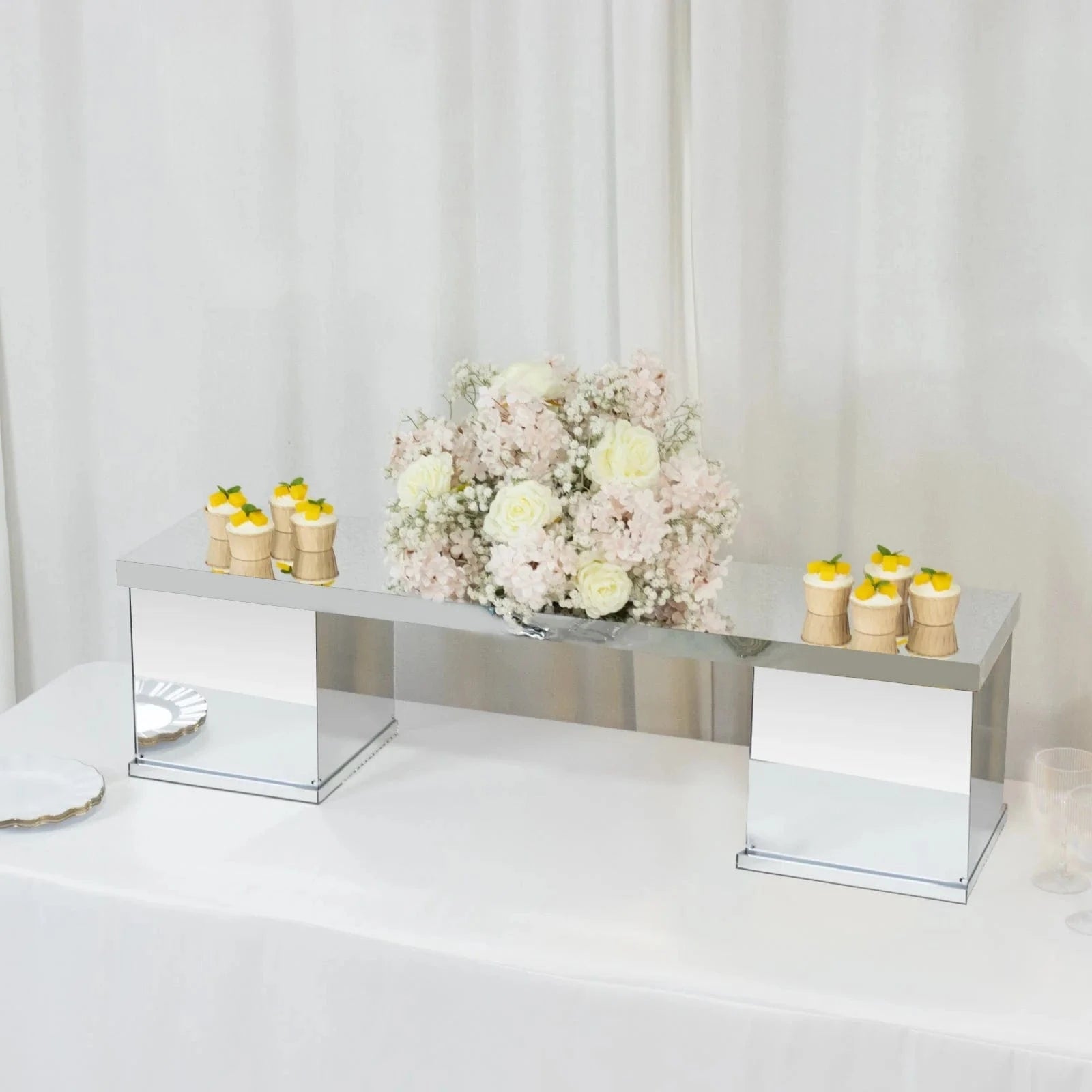 46x12 in Plexiglass Connector Plate for Rectangular Pedestal Stands