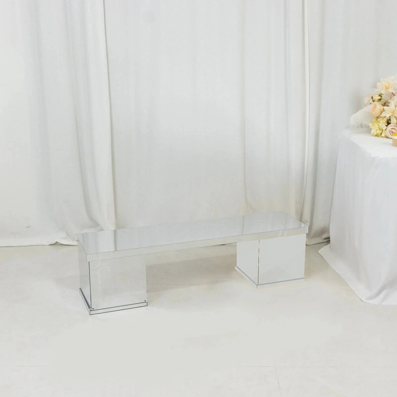 46x12 in Plexiglass Connector Plate for Rectangular Pedestal Stands