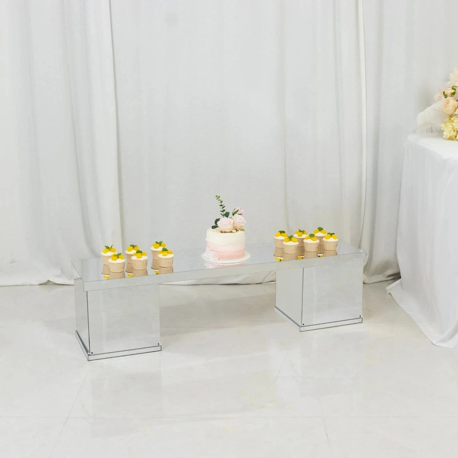 46x12 in Plexiglass Connector Plate for Rectangular Pedestal Stands