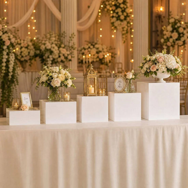 5 Acrylic Cake Risers Square Dessert Display Stands
