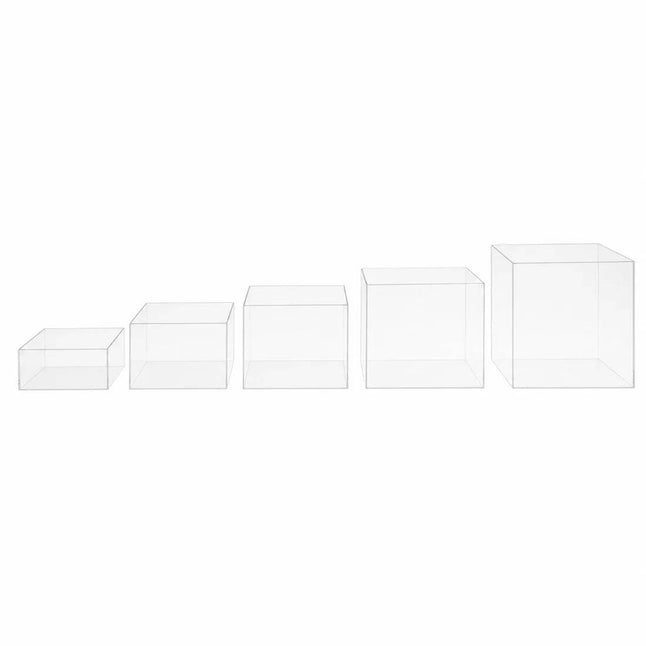 5 Acrylic Cake Risers Square Dessert Display Stands
