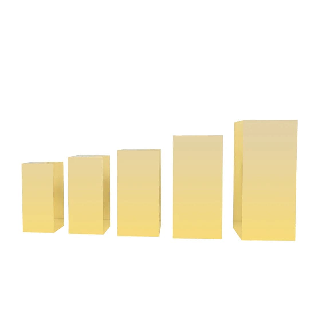 5 Acrylic Mirror Display Stands Pre-Assembled Pedestal Risers