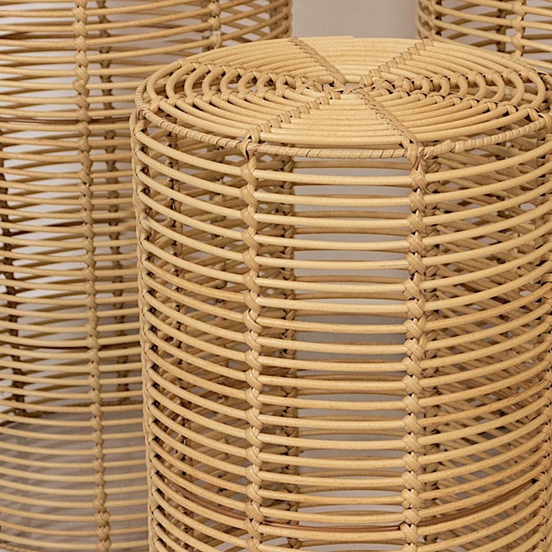 5 Natural Woven Rattan Wicker Plant Stands