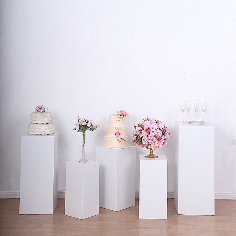 Rectangular White Display White Pedestal For Display