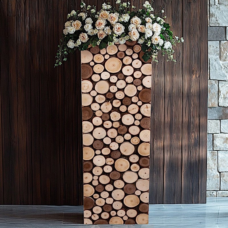 Natural Wooden Slices Pillar Prop Pedestal Stand