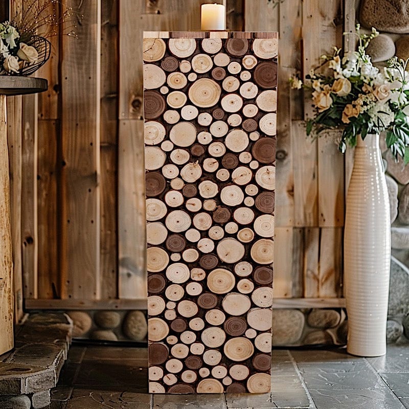 Natural Wooden Slices Pillar Prop Pedestal Stand