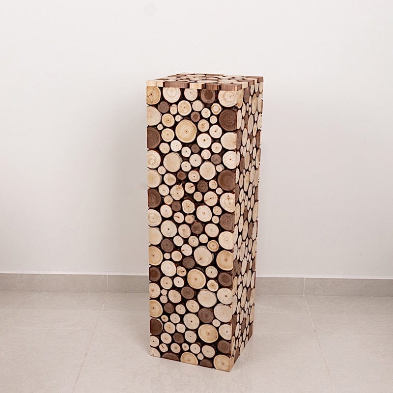 Natural Wooden Slices Pillar Prop Pedestal Stand