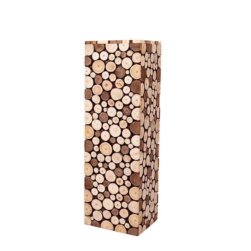 Natural Wooden Slices Pillar Prop Pedestal Stand