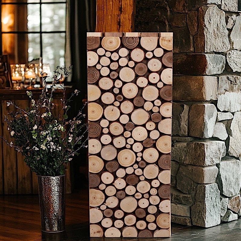 Natural Wooden Slices Pillar Prop Pedestal Stand