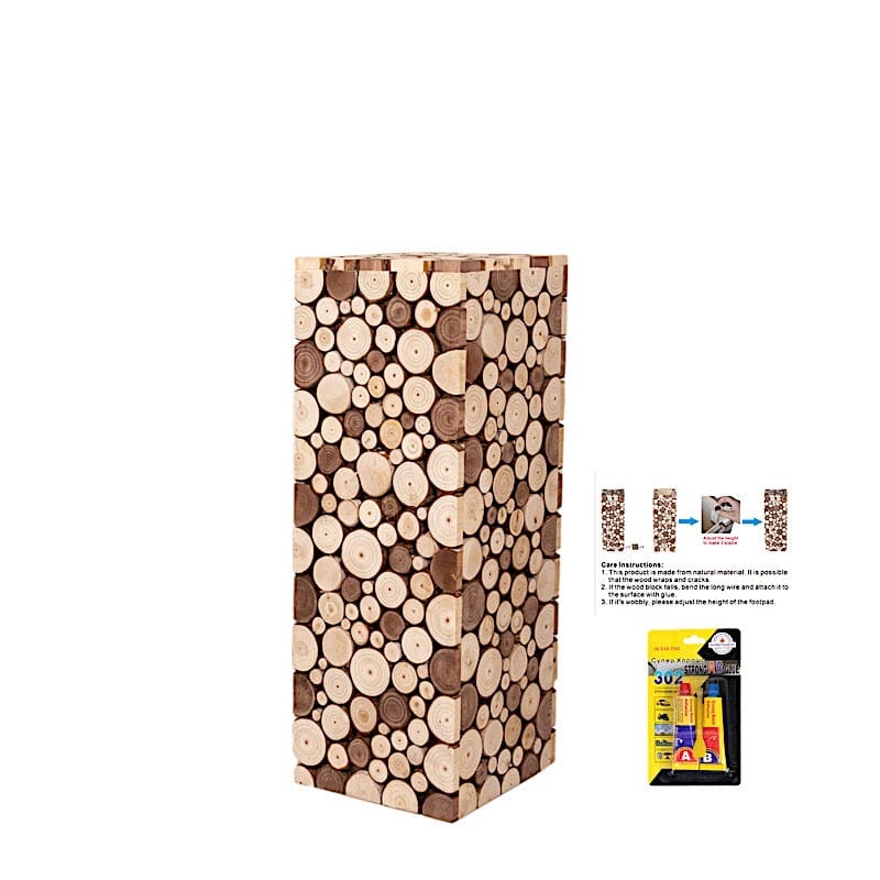 Natural Wooden Slices Pillar Prop Pedestal Stand