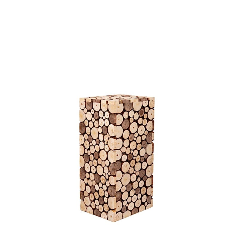 Natural Wooden Slices Pillar Prop Pedestal Stand