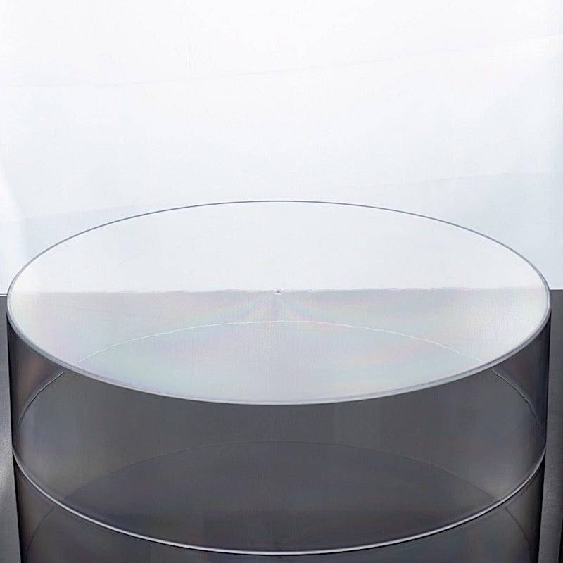 Clear Round Acrylic Cake Stand Display Box Pedestal Riser