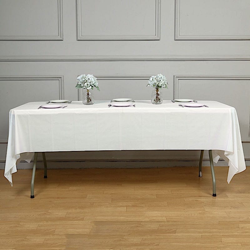 5 pcs 54x108 inch Disposable Plastic Table Covers Rectangular Tablecloths