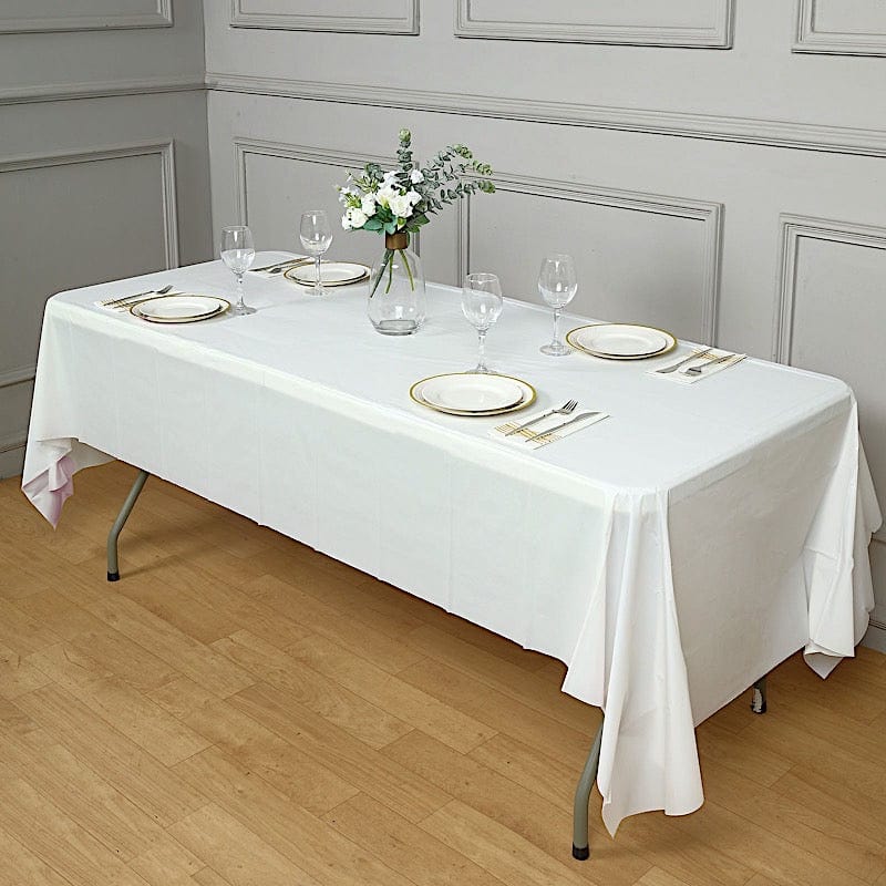 5 pcs 54x108 inch Disposable Plastic Table Covers Rectangular Tablecloths