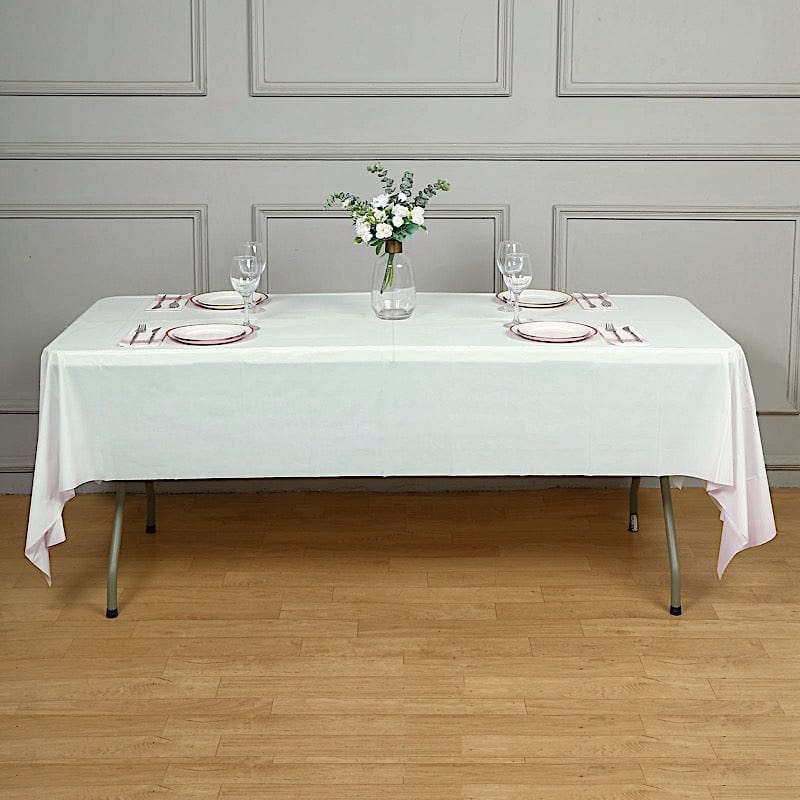 5 pcs 54x108 inch Disposable Plastic Table Covers Rectangular Tablecloths