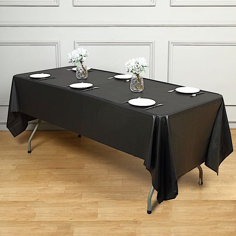 5 pcs 54x108 inch Disposable Plastic Table Covers Rectangular Tablecloths