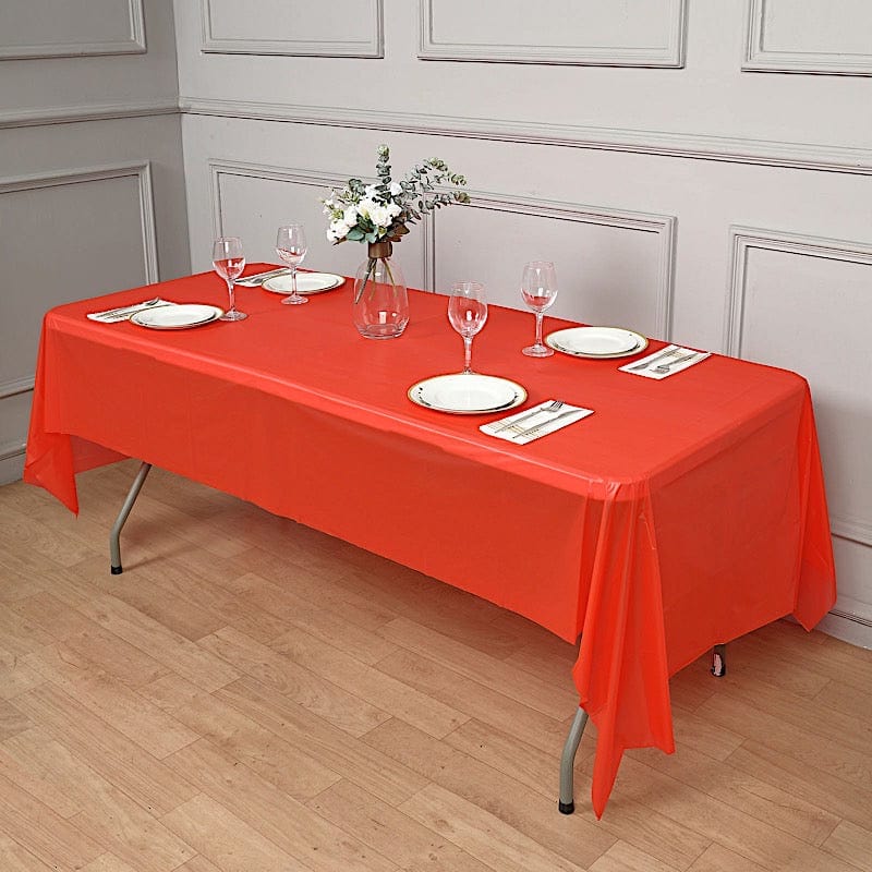 5 pcs 54x108 inch Disposable Plastic Table Covers Rectangular Tablecloths