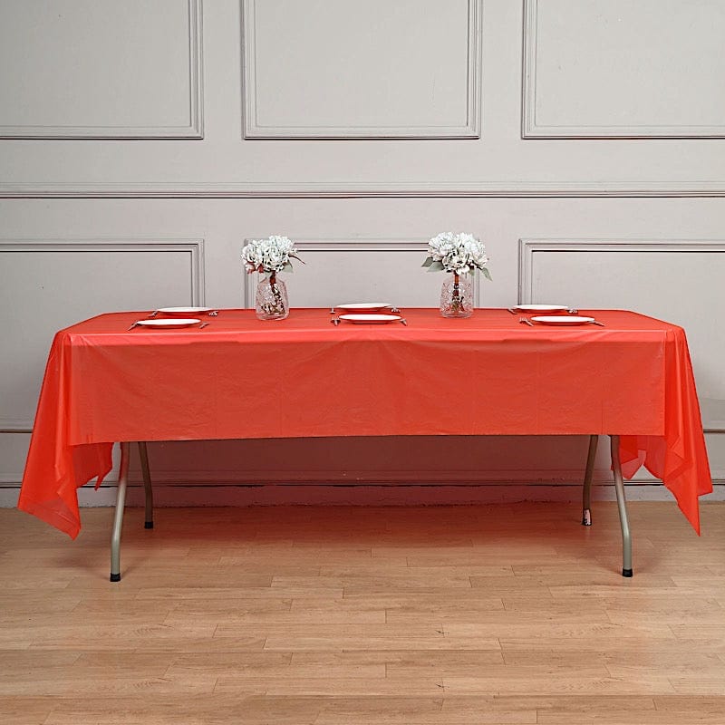 5 pcs 54x108 inch Disposable Plastic Table Covers Rectangular Tablecloths