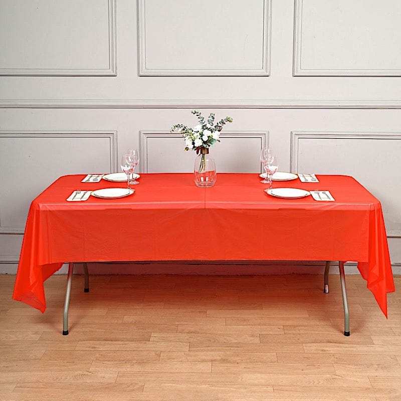 5 pcs 54x108 inch Disposable Plastic Table Covers Rectangular Tablecloths