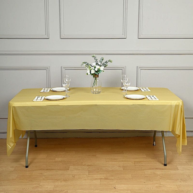 5 pcs 54x108 inch Disposable Plastic Table Covers Rectangular Tablecloths