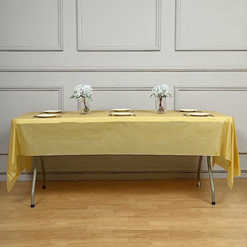 5 pcs 54x108 inch Disposable Plastic Table Covers Rectangular Tablecloths