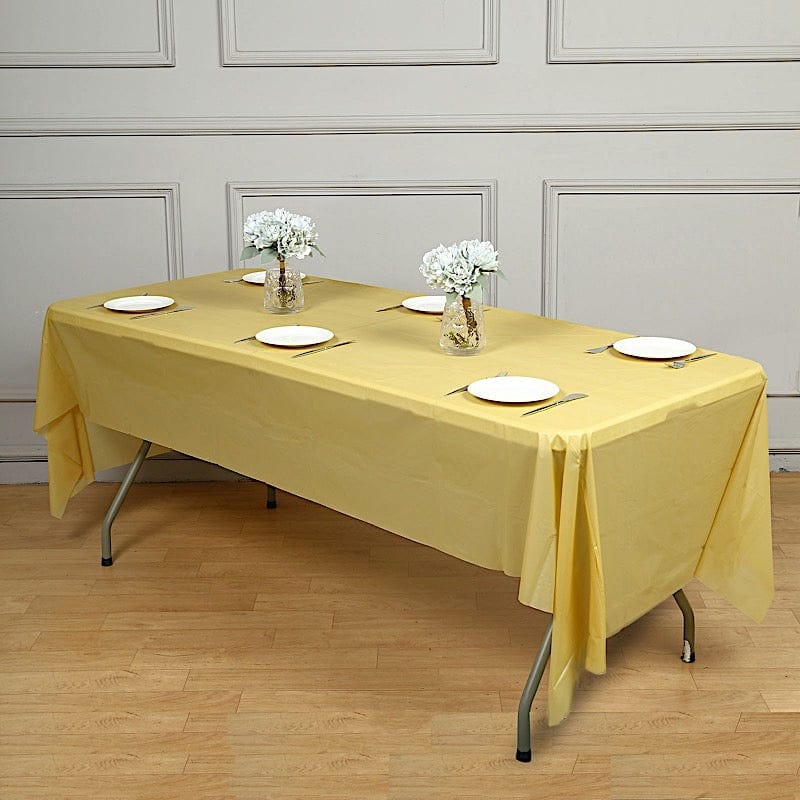 5 pcs 54x108 inch Disposable Plastic Table Covers Rectangular Tablecloths