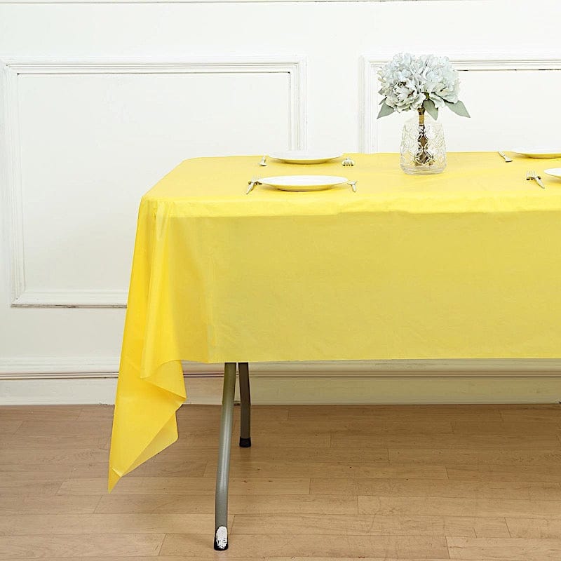 5 pcs 54x108 inch Disposable Plastic Table Covers Rectangular Tablecloths