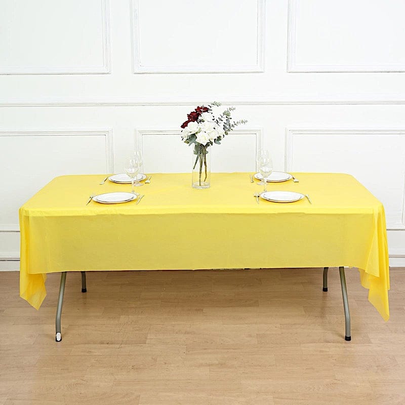 5 pcs 54x108 inch Disposable Plastic Table Covers Rectangular Tablecloths