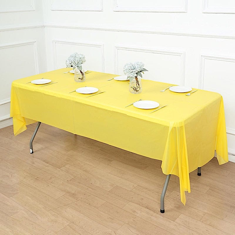 5 pcs 54x108 inch Disposable Plastic Table Covers Rectangular Tablecloths