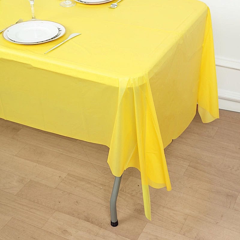 5 pcs 54x108 inch Disposable Plastic Table Covers Rectangular Tablecloths