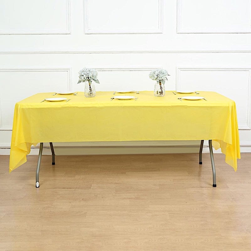 5 pcs 54x108 inch Disposable Plastic Table Covers Rectangular Tablecloths