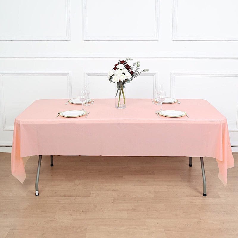 5 pcs 54x108 inch Disposable Plastic Table Covers Rectangular Tablecloths