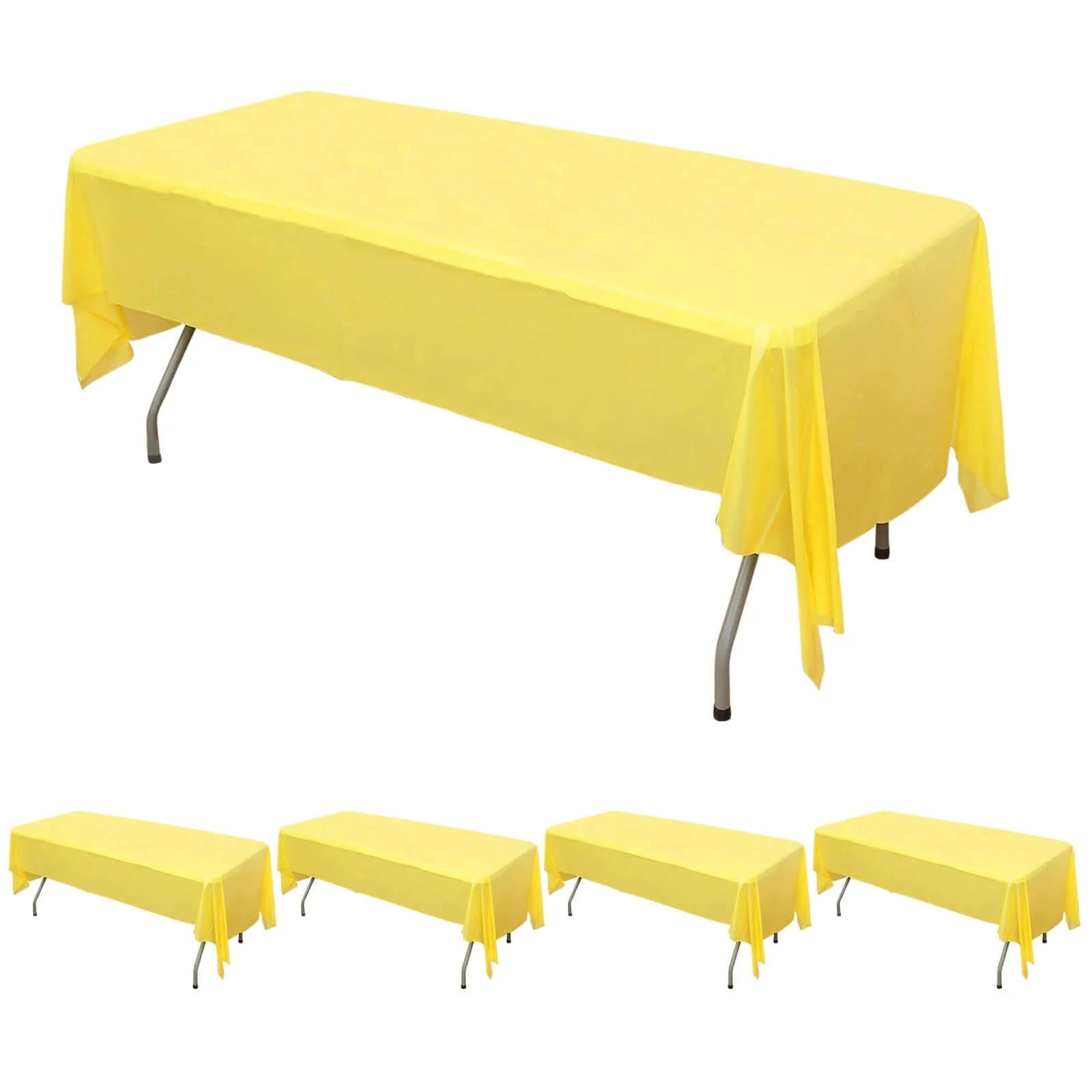 5 pcs 54x108 inch Disposable Plastic Table Covers Rectangular Tablecloths