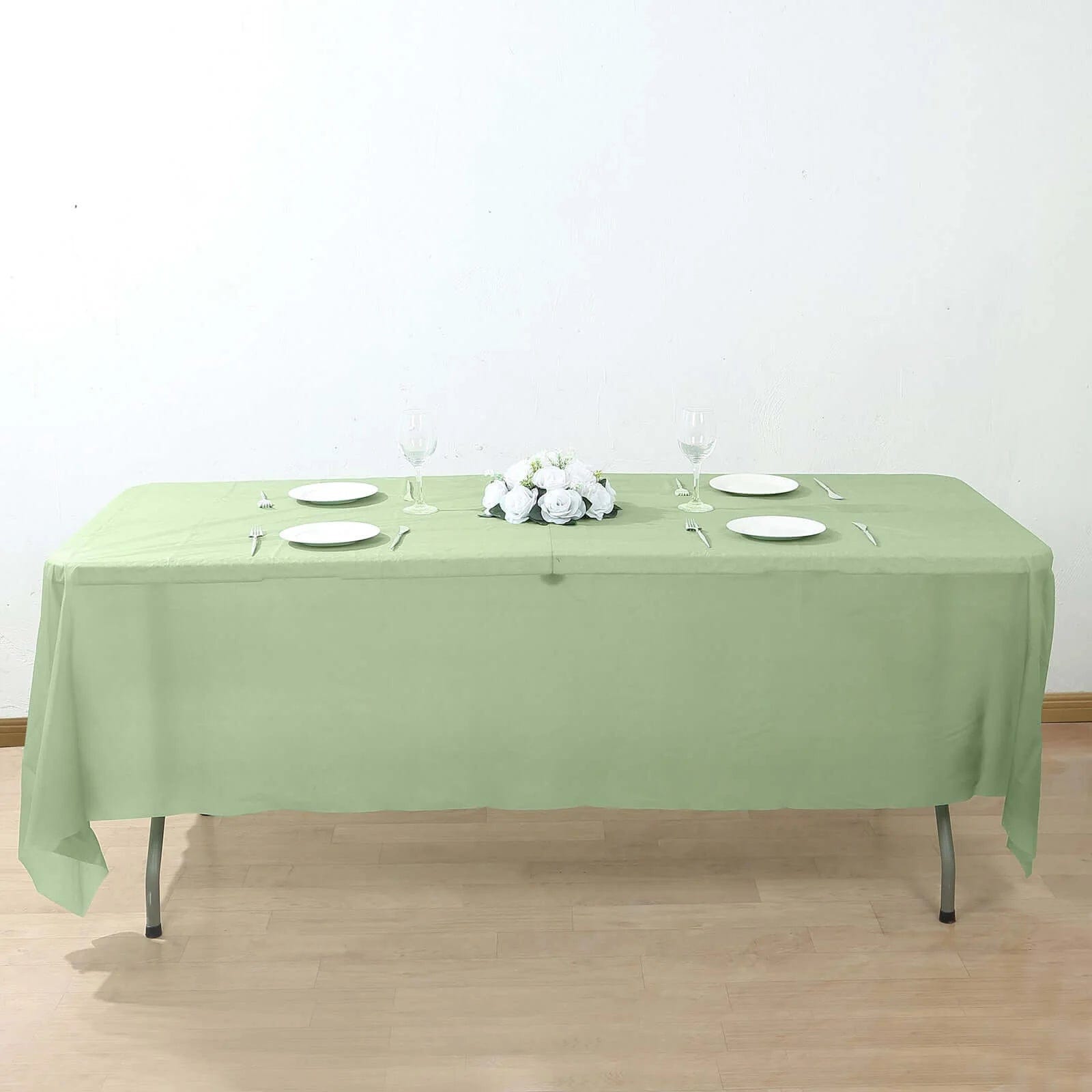 5 pcs 54x108 inch Disposable Plastic Table Covers Rectangular Tablecloths