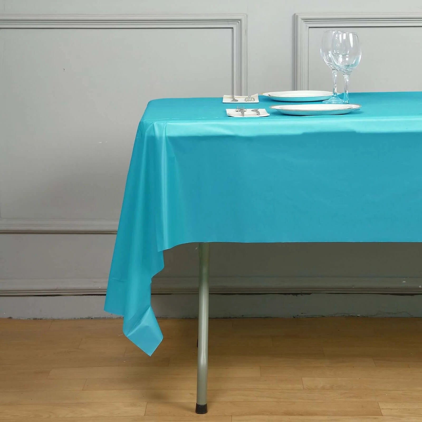 5 pcs 54x108 inch Disposable Plastic Table Covers Rectangular Tablecloths