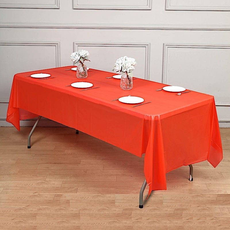 5 pcs 54x108 inch Disposable Plastic Table Covers Rectangular Tablecloths