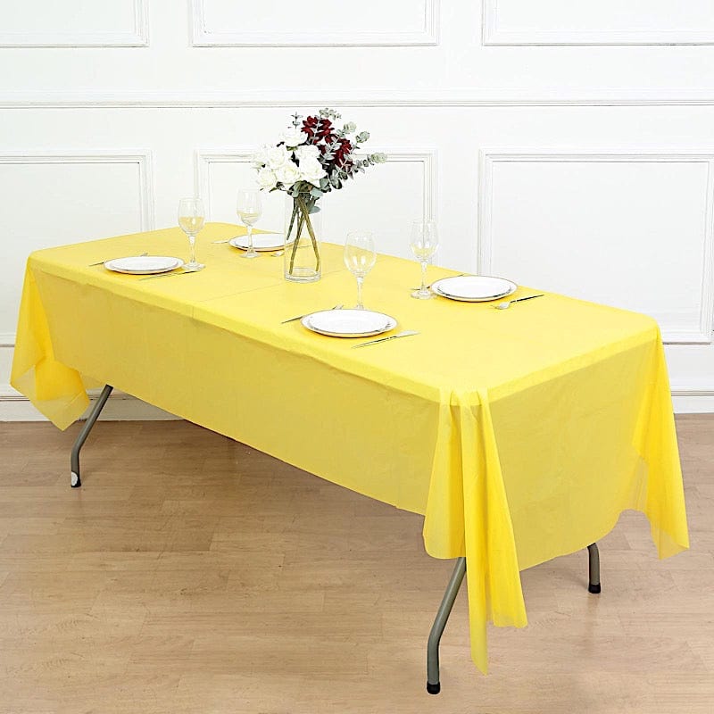 5 pcs 54x108 inch Disposable Plastic Table Covers Rectangular Tablecloths