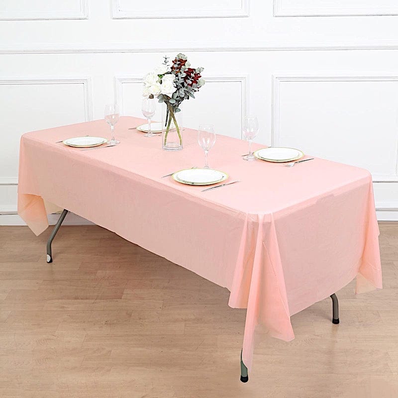 5 pcs 54x108 inch Disposable Plastic Table Covers Rectangular Tablecloths